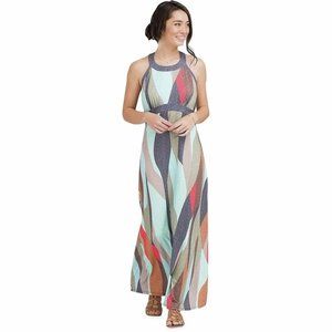 Prana Calexico Charcoal Wavy Maxi Dress - NWT